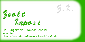 zsolt kaposi business card